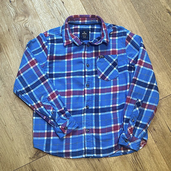 Rip curl L/Sleeve flannel shirt size 8 - Picture 1 of 3